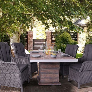  Стол-камин газовый Сlifton Comfort Dinning Table Lime – фотография 7