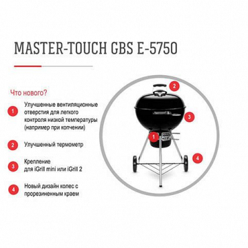 Угольный гриль  Weber Master-Touch GBS C-5750 синий океан – фотография 2
